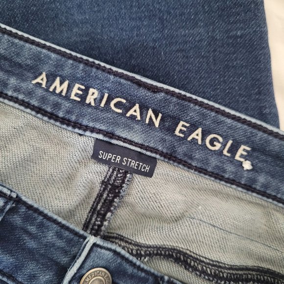 High-Waisted, Deep Blue Skinny Jeans - Picture 3 of 4